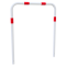 Hoop of steel tube |  48 x 2,5 mm | without cross bar | for casting in concrete | total width 1000 mm | total height 1200 mm | hot-dip galvanized and white coatedwith red reflecting stripes